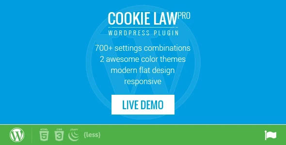 Responsive Cookie Law Consent Notification WordPress Plugin GDPR Compliance